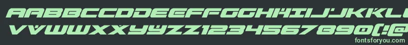 predataursuperital Font – Green Fonts on Black Background