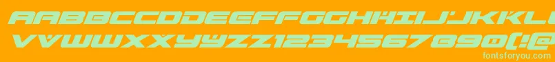 predataursuperital Font – Green Fonts on Orange Background