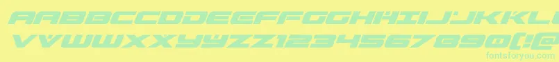 predataursuperital-fontti – vihreät fontit keltaisella taustalla