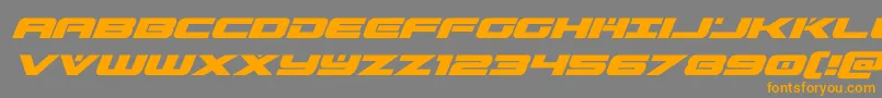 predataursuperital Font – Orange Fonts on Gray Background