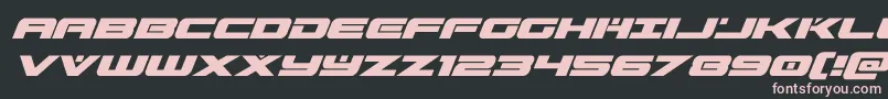 predataursuperital Font – Pink Fonts on Black Background