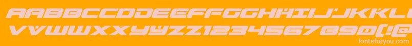 predataursuperital Font – Pink Fonts on Orange Background