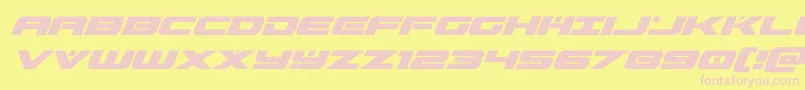 predataursuperital Font – Pink Fonts on Yellow Background