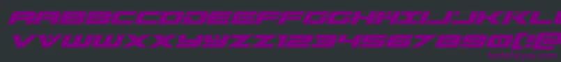 predataursuperital Font – Purple Fonts on Black Background