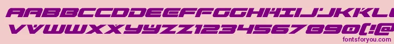 predataursuperital Font – Purple Fonts on Pink Background