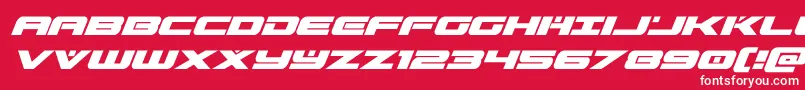 predataursuperital Font – White Fonts on Red Background