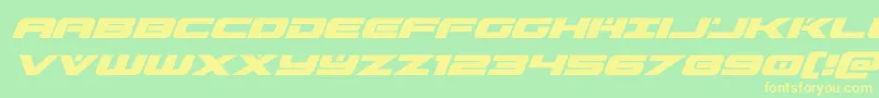 predataursuperital Font – Yellow Fonts on Green Background