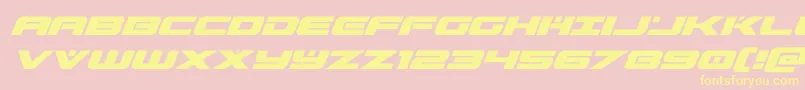 predataursuperital Font – Yellow Fonts on Pink Background