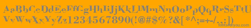 Bodonimutant Font – Gray Fonts on Orange Background