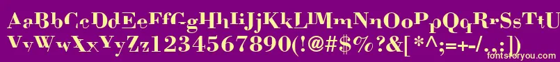 Bodonimutant Font – Yellow Fonts on Purple Background