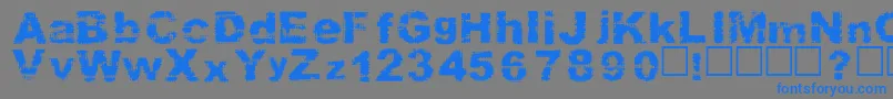 フォントPREFIX – 灰色の背景に青い文字