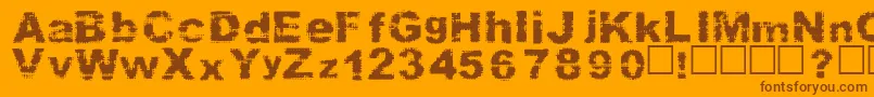 PREFIX Font – Brown Fonts on Orange Background