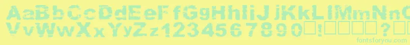 PREFIX Font – Green Fonts on Yellow Background