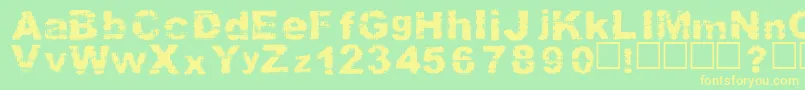 PREFIX Font – Yellow Fonts on Green Background