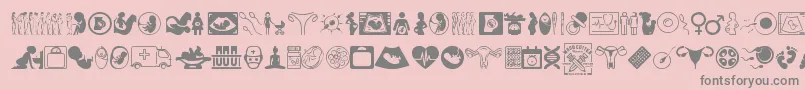 Pregnancy-Schriftart – Graue Schriften auf rosa Hintergrund