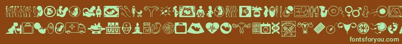 Pregnancy Font – Green Fonts on Brown Background