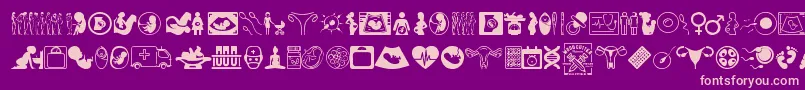 Pregnancy Font – Pink Fonts on Purple Background