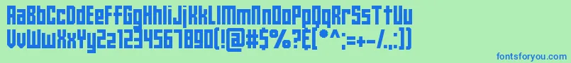 premier 2019 Font – Blue Fonts on Green Background