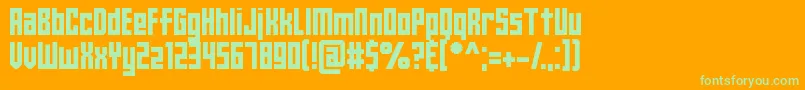 premier 2019 Font – Green Fonts on Orange Background
