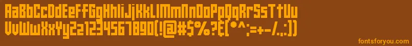 premier 2019 Font – Orange Fonts on Brown Background