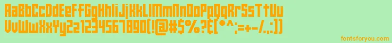 premier 2019 Font – Orange Fonts on Green Background