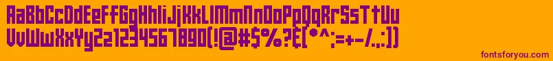 premier 2019 Font – Purple Fonts on Orange Background