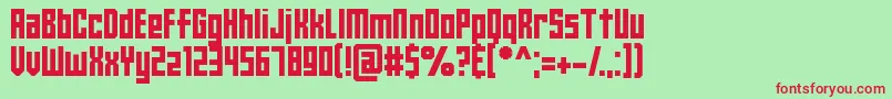 premier 2019 Font – Red Fonts on Green Background