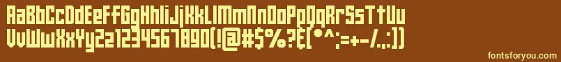 premier 2019 Font – Yellow Fonts on Brown Background