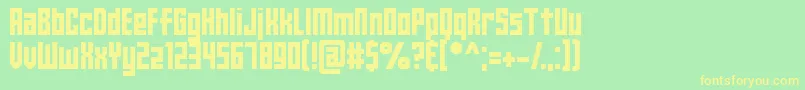 premier 2019 Font – Yellow Fonts on Green Background