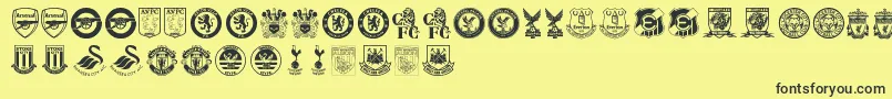 More about Premier League Font Premier League Font – Black Fonts on Yellow Background