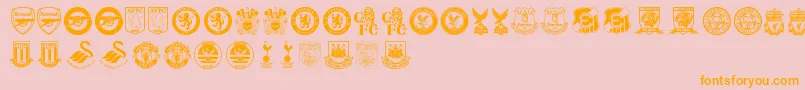 Premier League Font – Orange Fonts on Pink Background