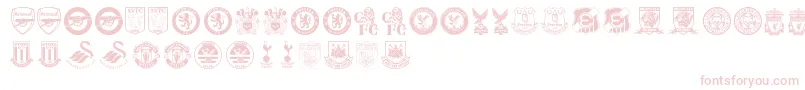 Premier League-Schriftart – Rosa Schriften