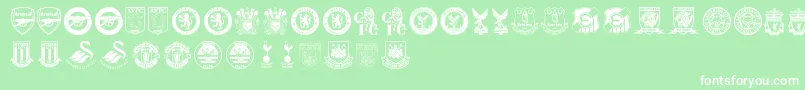 Premier League Font – White Fonts on Green Background