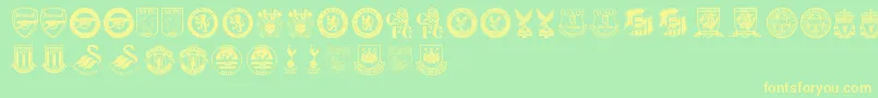 More about Premier League Font Premier League Font – Yellow Fonts on Green Background