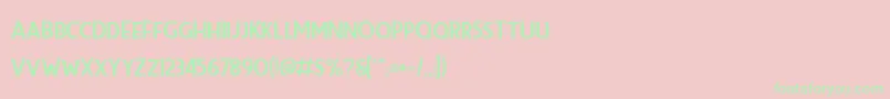 Premier Sans Font – Green Fonts on Pink Background