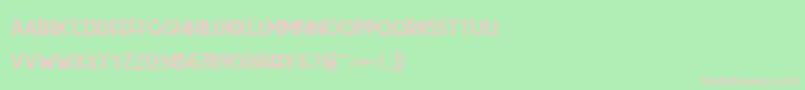 フォントPremier Sans – 緑の背景にピンクのフォント