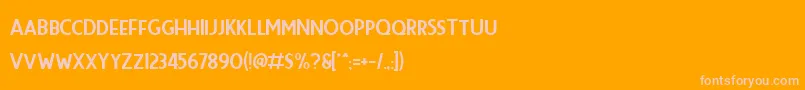 Premier Sans Font – Pink Fonts on Orange Background