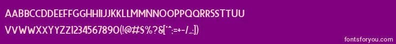 Premier Sans Font – Pink Fonts on Purple Background