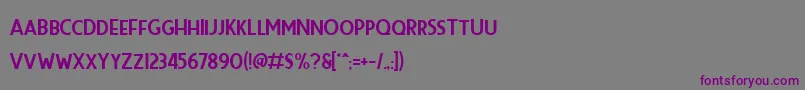 フォントPremier Sans – 紫色のフォント、灰色の背景