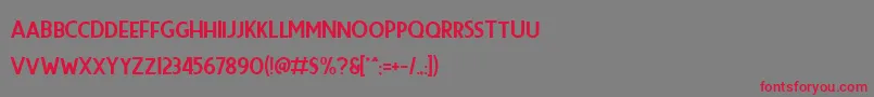 Premier Sans Font – Red Fonts on Gray Background