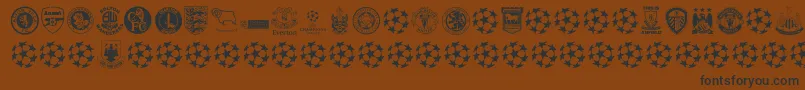 Premiership Font – Black Fonts on Brown Background