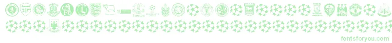 Premiership Font – Green Fonts on White Background