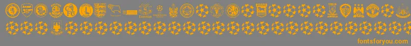Police Premiership – polices orange sur fond gris