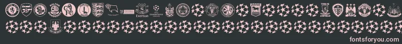 Premiership Font – Pink Fonts on Black Background