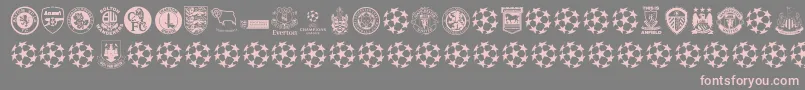 フォントPremiership – 灰色の背景にピンクのフォント