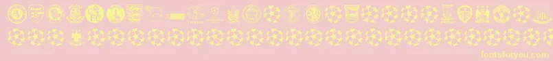 Premiership Font – Yellow Fonts on Pink Background