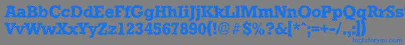 フォントStaffordrandomBold – 灰色の背景に青い文字