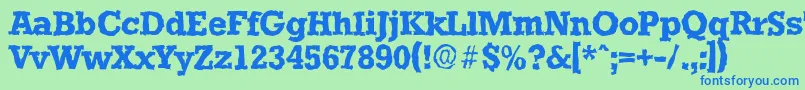 StaffordrandomBold Font – Blue Fonts on Green Background
