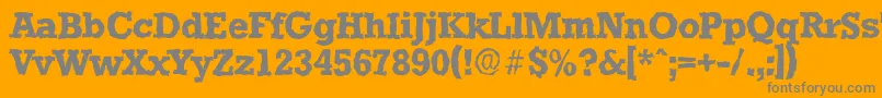 StaffordrandomBold Font – Gray Fonts on Orange Background