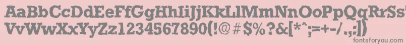 StaffordrandomBold Font – Gray Fonts on Pink Background